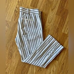 Anthropologie Black and White Striped Women’s Dress Pants - US 6